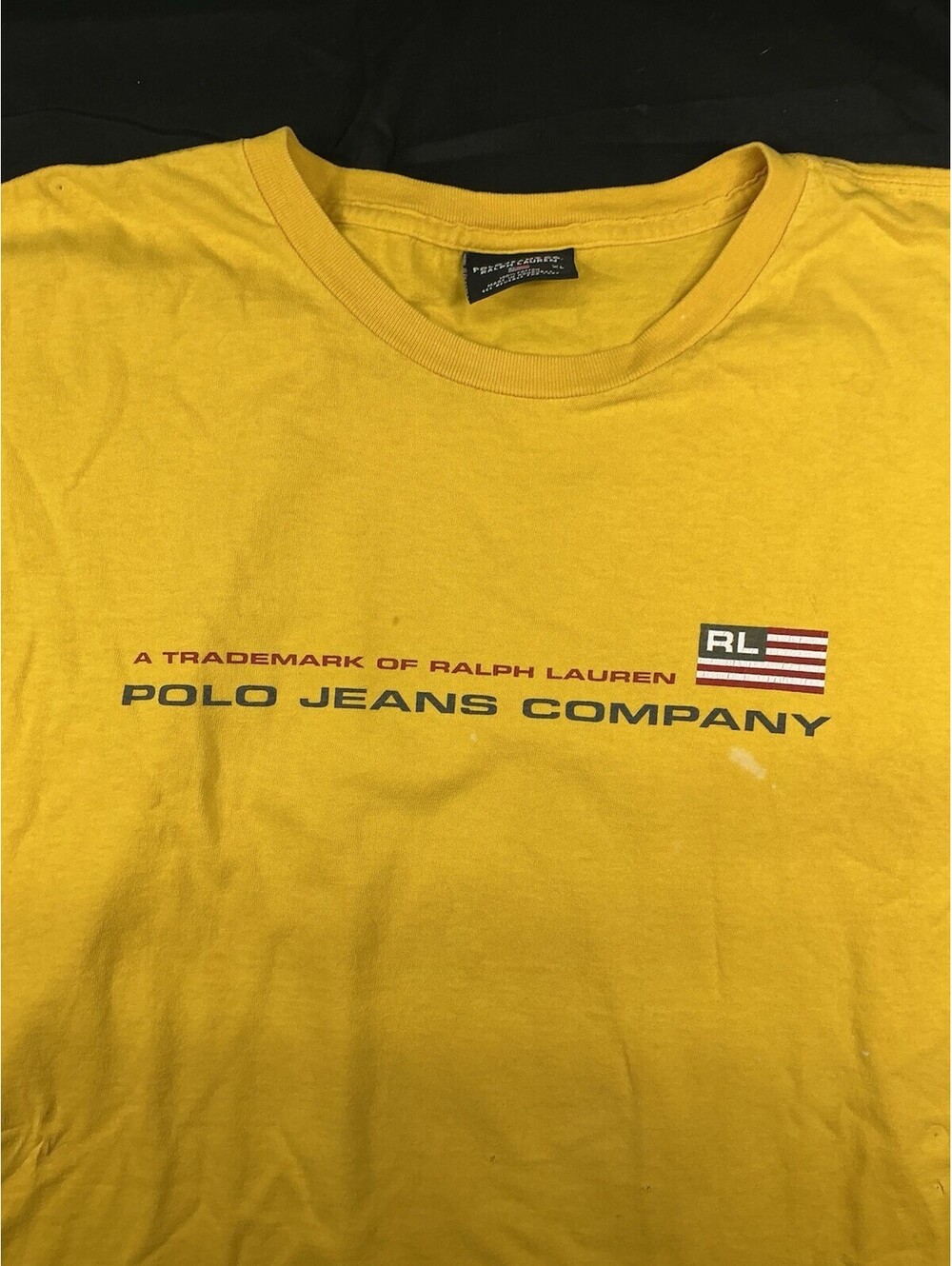 Polo Jeans Company Ralph Lauren Yellow Graphic T-Shirt XL